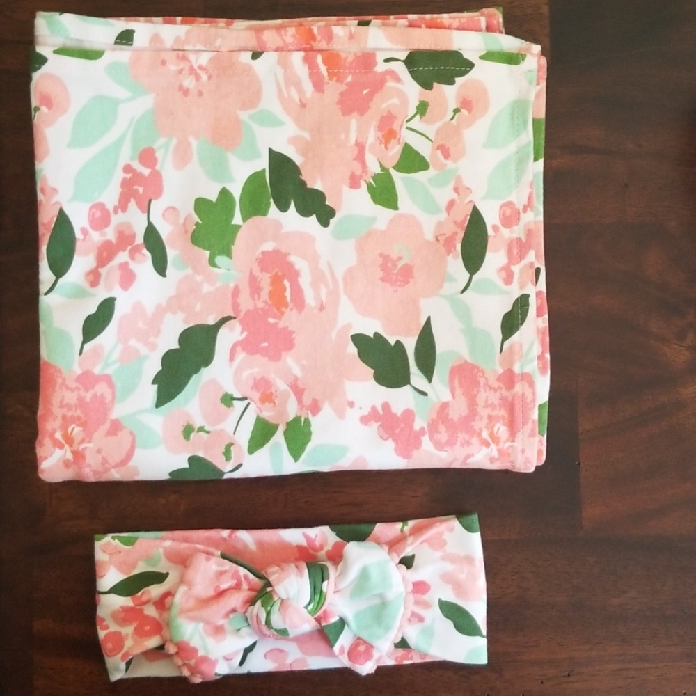 Baby Swaddle and Headband Set